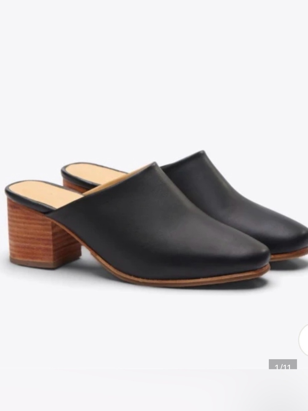Women’s Nislo Black Leather Mules